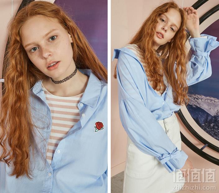 Semir 森马 女士学院风衬衫 2色69元包邮（需领券）