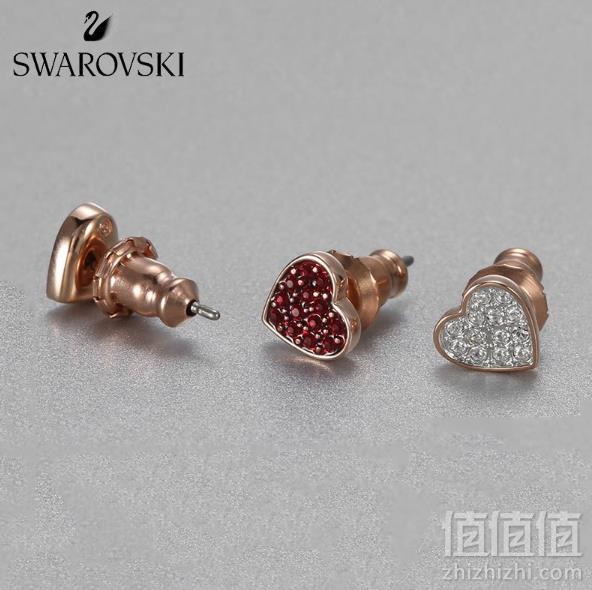 SWAROVSKI 施华洛世奇 心形不对称耳钉 5272369299元包邮（需拼团）