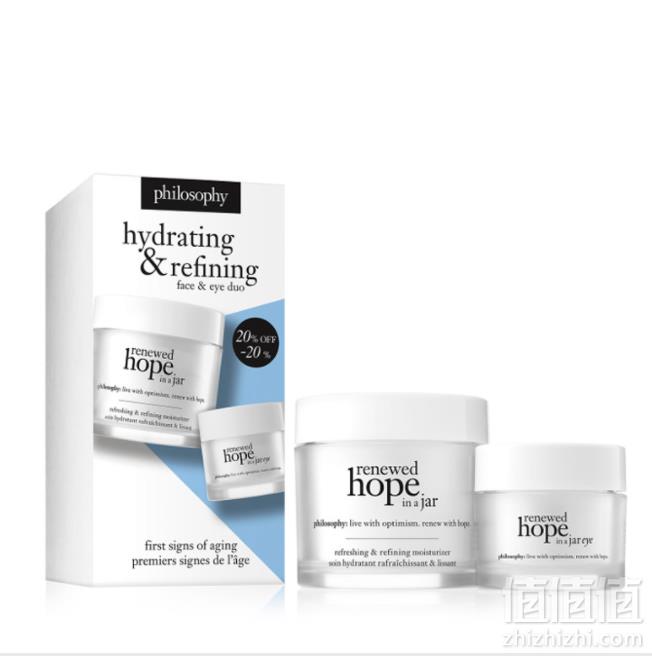 philosophy 自然哲理 抗老酸乳酪活肤希望两件套装（面霜60ml+眼霜15ml）£40.56凑单免费直邮到手345元