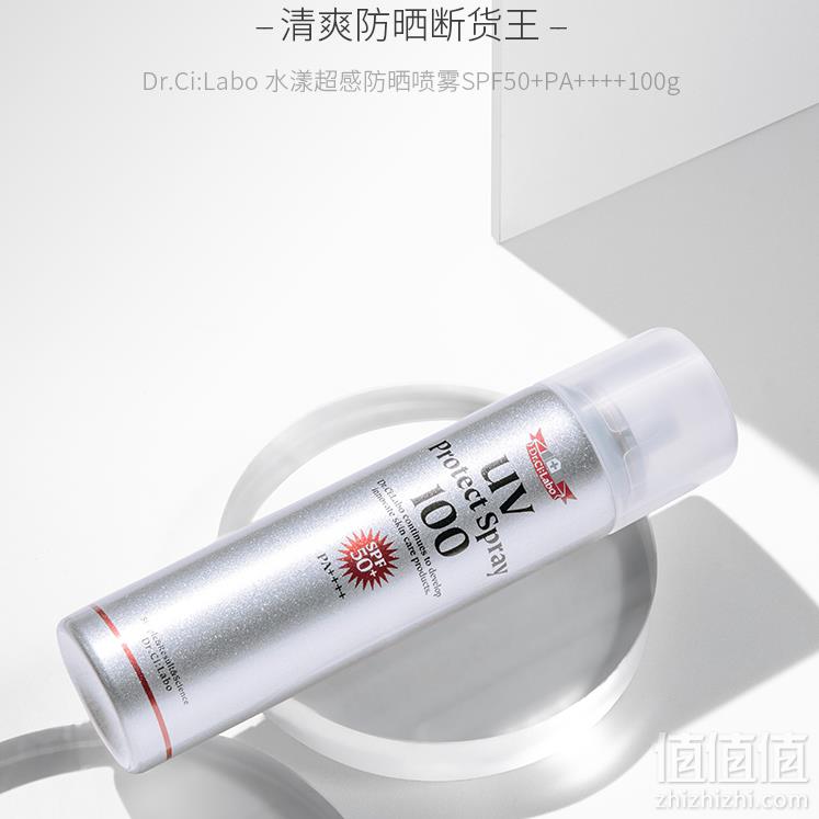 清爽不油腻，Dr. Ci:Labo 城野医生 亲研防晒喷雾SPF50+PA++++100g90元包邮包税（需领券）