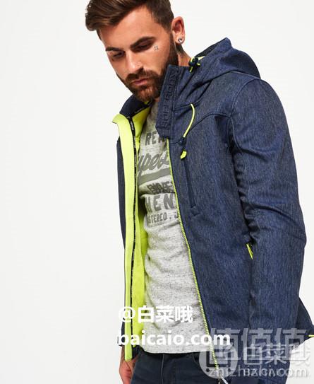 限S码，Superdry 极度干燥 SD-Windtrekker 男士连帽防风夹克 Prime会员免费直邮含税到手315元