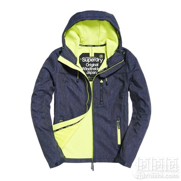 限S码，Superdry 极度干燥 SD-Windtrekker 男士连帽防风夹克 Prime会员免费直邮含税到手315元