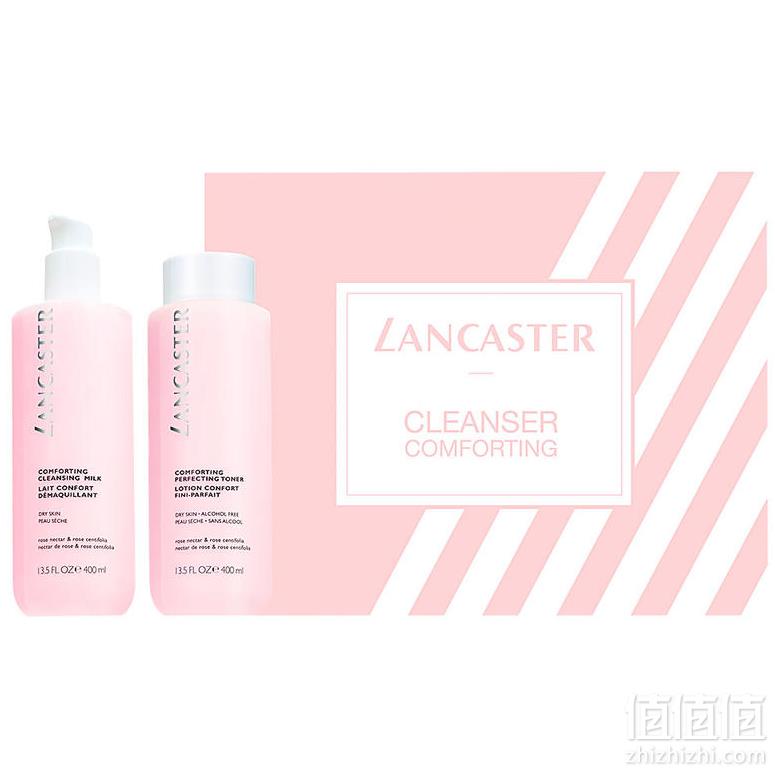 国内￥533/套，<span>白菜！</span>LANCASTER 兰嘉丝汀 玫瑰舒润套装（ 玫瑰舒润洁面乳400ml+玫瑰粉水400ml）*2套 €28.07凑单免费直邮到手107元/套（两件35折）