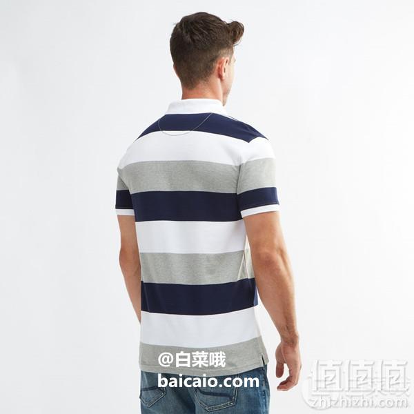 限S码，Timberland 添柏岚 Millers River 男士纯棉条纹Polo衫 Prime会员凑单免费直邮含税到手233元