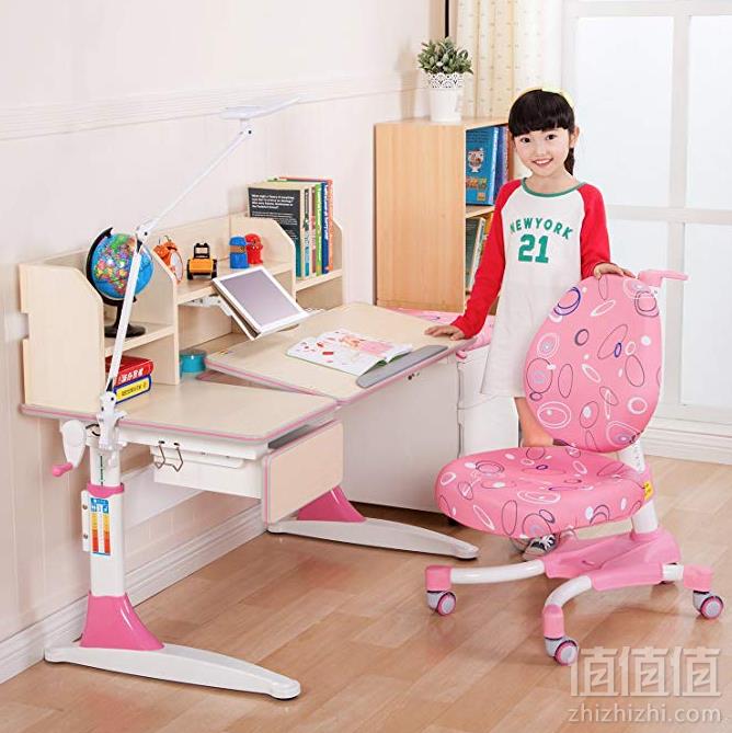 降￥301！心家宜 加大桌面 手摇机械升降儿童学习桌椅套装 两色新低1379元包邮（需领券）