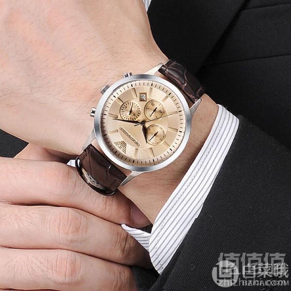 Emporio Armani 阿玛尼 AR2433 三眼计时男士石英手表599元包邮（双重优惠）