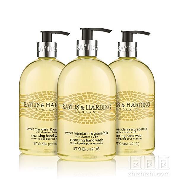 Baylis & Harding 蜜柑&葡萄柚香型洗手液 500ml*3瓶装 Prime会员凑单免费直邮含税到手64.69元
