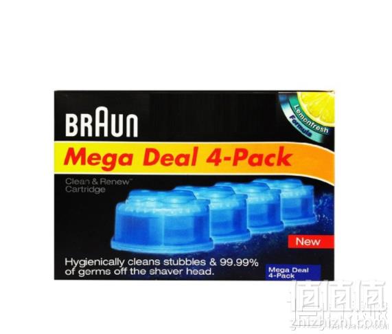 镇店之宝，Braun 博朗 CCR4 电动剃须刀清洁液四盒装*2件 248元包邮包税124元/件（下单立减）