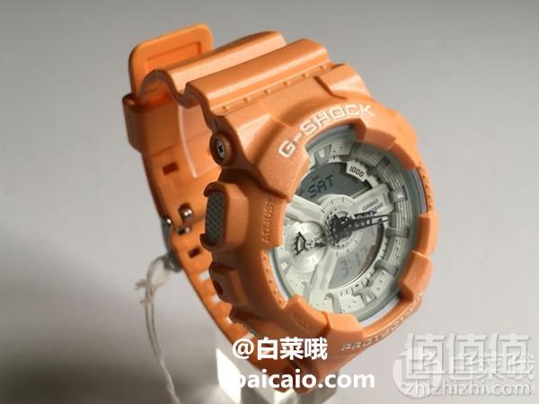 少见骚气橙！Casio 卡西欧 G-Shock系列 GA110SG-4A 男士双显运动手表 Prime会员免费直邮含税到手525元