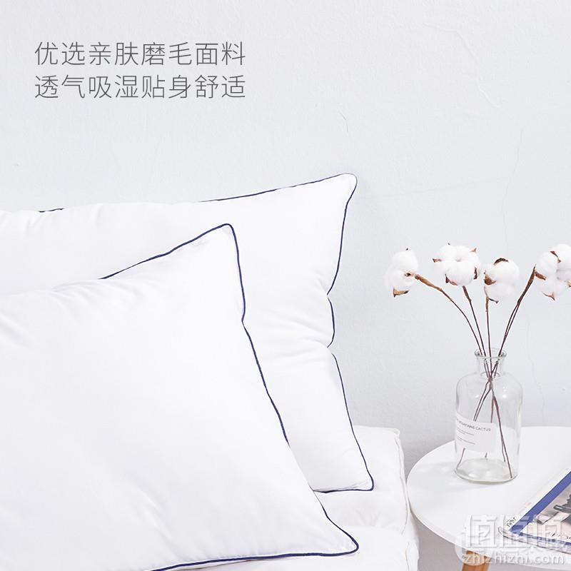 希尔顿酒店床品供应商，柔眠家纺 舒眠丝绒枕头2只39.8元包邮（需领券）