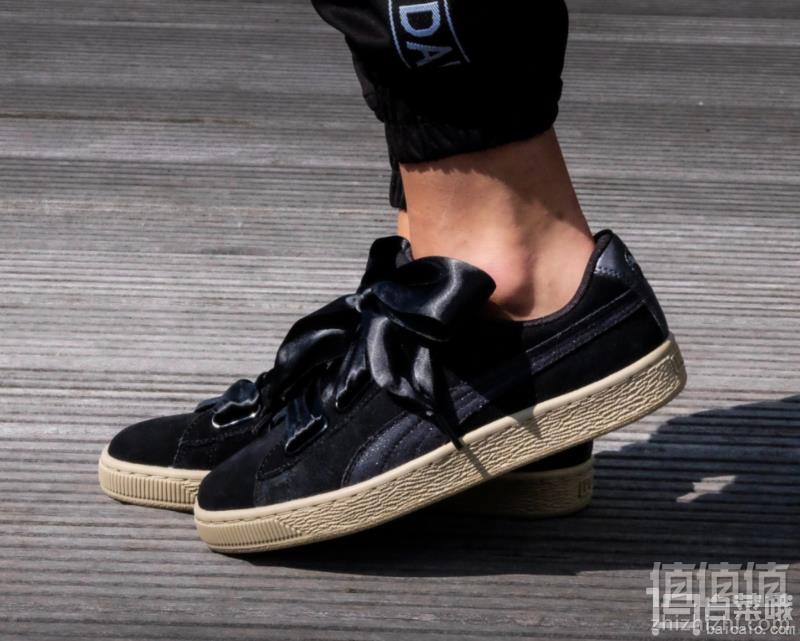 PUMA 彪马XCARE合作款 Suede Heart Safari蝴蝶结板鞋  Prime会员免费直邮到手239.3元