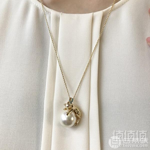 Vendome Boutique 旺多姆 女士猫咪珍珠项链VBTP220355D Prime会员免费直邮含税到手到手405.74元