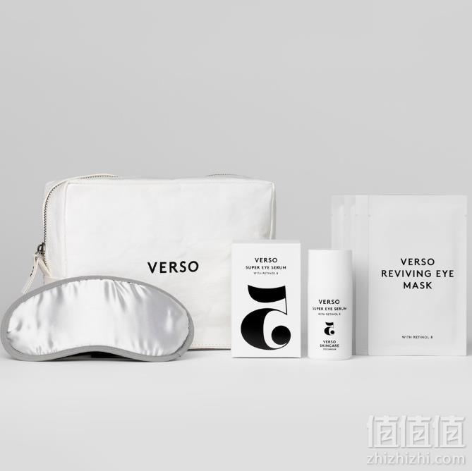 Verso Skincare 五周年限定眼部护理四件套（5号眼部精华30ml+眼膜3g*4+眼罩+洗漱包）£84免费直邮到手750元