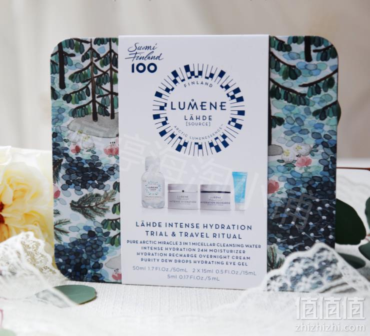 lumene 优姿婷 北极冰泉四件套装 卸妆水50ml+日霜15ml+晚霜15ml+眼部啫喱5ml £10.43凑单免费直邮到手93元