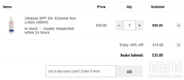 Ultrasun 优佳 Extreme SPF50+ 防晒霜 400ml £35（需用码）到手313元
