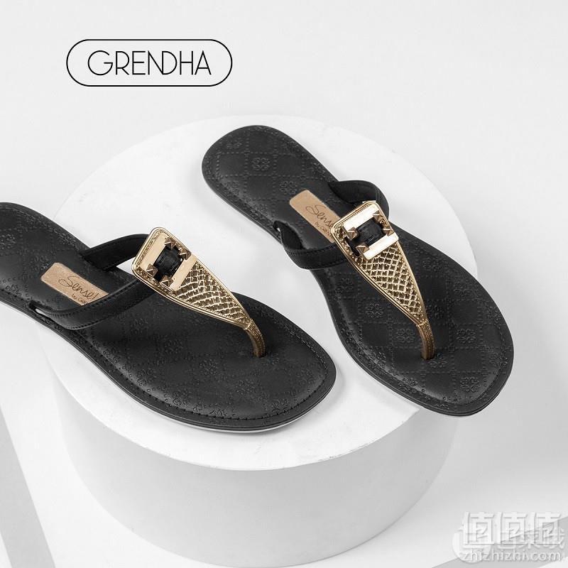 低于海淘！GRENDHA 巴西进口 里维埃拉系列平跟夹趾凉拖 多款可选69元包邮（需领券）