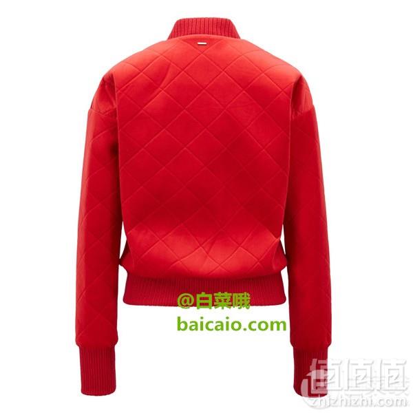 限尺码，BOSS Hugo Boss 雨果·博斯 Onderful 女士天鹅绒飞行员夹克 Prime会员免费直邮含税到手964元