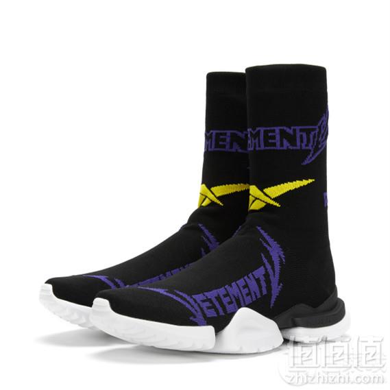 Vetements × Reebok 锐步联名款 Logo嵌花袜套型运动鞋2009元包邮