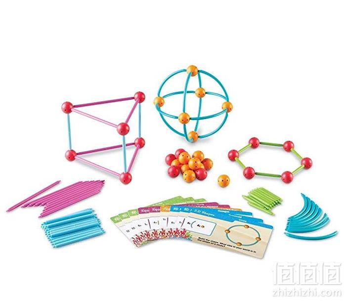 Learning Resources 海洋和几何构建组合套装 抽插式拼接玩具 Prime会员免费直邮到手180.92元