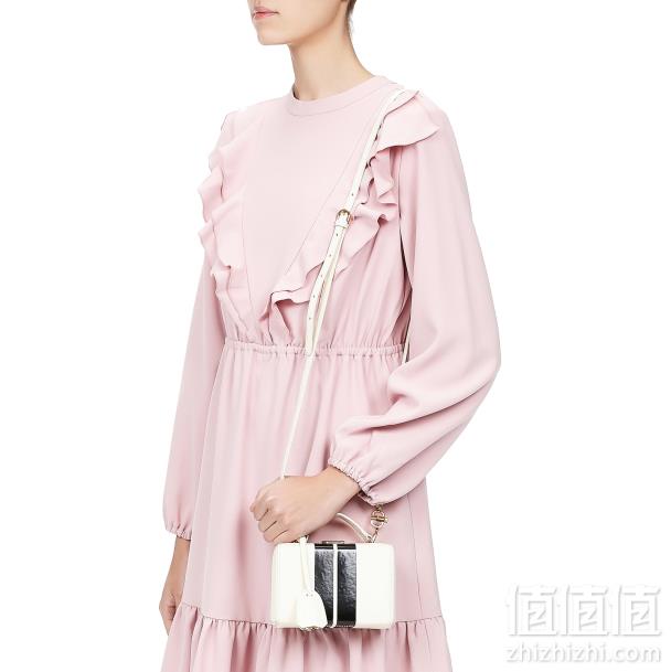 意大利产，Mark Cross Grace经典系列 女士金属扣饰条纹拼色迷你单肩包8822元包邮