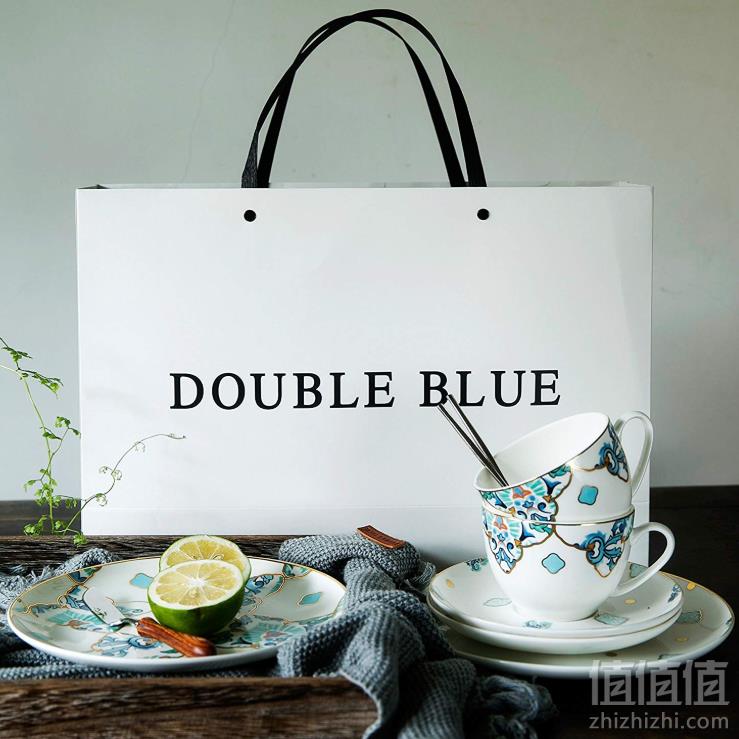 Double Blue 倍蓝 骨瓷双人8件套189元包邮