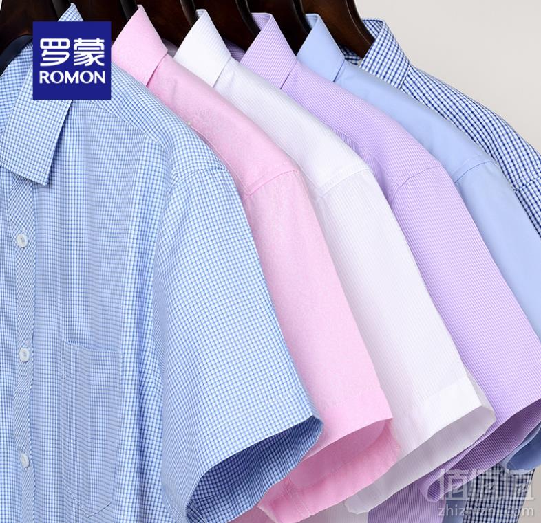 Romon 罗蒙 2019夏季新款男式休闲格纹短袖衬衫 多色89元包邮（需领券）