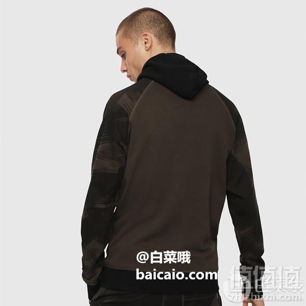 限S码，Diesel 迪赛 Umlt-Brian 男士连帽卫衣 Prime会员免费直邮含税到手237元
