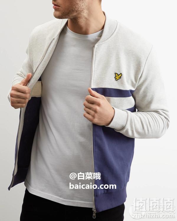 限S码，Lyle & Scott 苏格兰金鹰 Yoke 男士飞行员针织开衫 Prime会员免费直邮含税到手321元