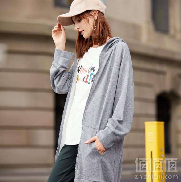 1553562056628027.png 优衣库制造商,Maxwin 马威 女士长款连帽开衫89元包邮(需领券)