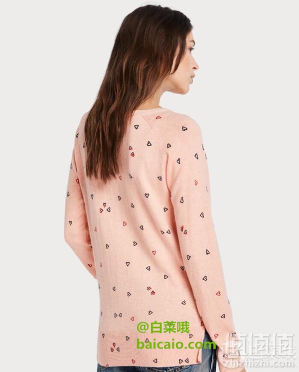 限尺码，Scotch & Soda 女士心型印花羊毛混纺套头衫 Prime会员免费直邮含税到手255元
