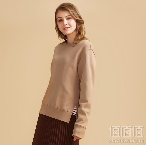 优衣库制造商，Maxwin 马威 女士纯色打底卫衣 2色69元包邮（需领券）