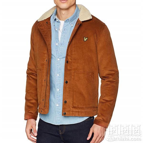 限XL码，Lyle & Scott 苏格兰金鹰 Jumbo 男士羊毛翻领灯芯绒外套JK906V Prime会员免费直邮含税到手383元
