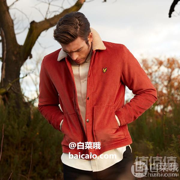 限XL码，Lyle & Scott 苏格兰金鹰 Jumbo 男士羊毛翻领灯芯绒外套JK906V Prime会员免费直邮含税到手383元