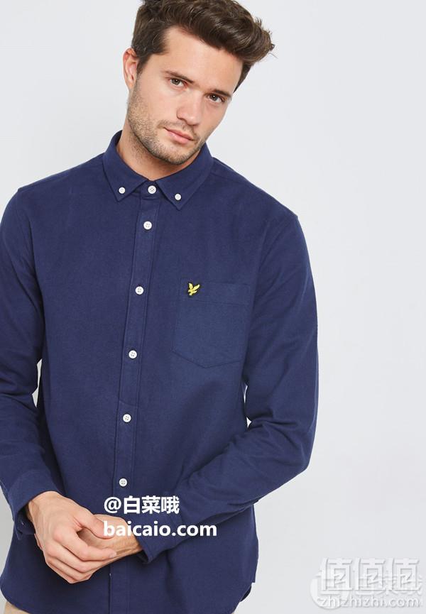 限尺码，Lyle & Scott 苏格兰金鹰 LW902V 男士纯棉法兰绒休闲衬衫 Prime会员凑单免费直邮含税到手192元