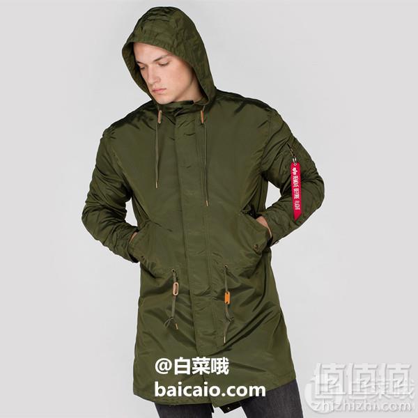 Prime会员专享，Alpha Industries 阿尔法工业 男士连帽鱼尾派克大衣 178111新低599元包邮