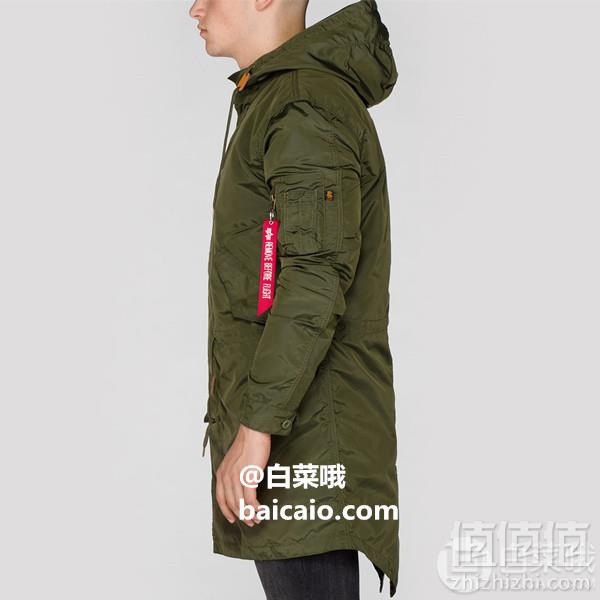 Prime会员专享，Alpha Industries 阿尔法工业 男士连帽鱼尾派克大衣 178111新低599元包邮