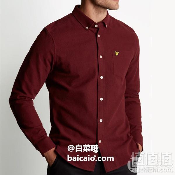 限尺码，Lyle & Scott 苏格兰金鹰 LW902V 男士纯棉法兰绒休闲衬衫 Prime会员凑单免费直邮含税到手192元