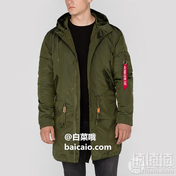 Prime会员专享，Alpha Industries 阿尔法工业 男士连帽鱼尾派克大衣 178111新低599元包邮