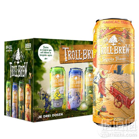 德国进口，troll brew 艾斯宝 精酿系列 龙舌兰啤酒 500ml*8听47.2元