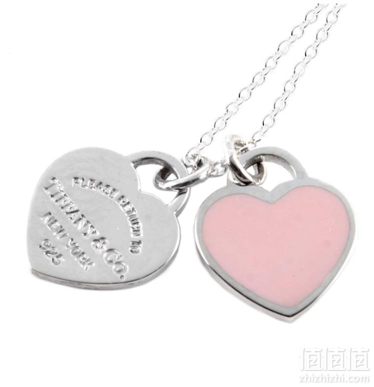Tiffany & Co 蒂芙尼 Return to Tiffany系列 粉红色 28751249 双心吊坠项链 Prime会员免费直邮到手818元