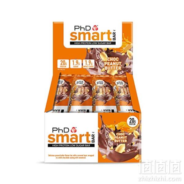 英国营养代餐品牌，PhD Smart 智选 减脂蛋白代餐棒64g*12支 Prime会员凑单免费直邮含税到手120元（天猫旗舰店229元）