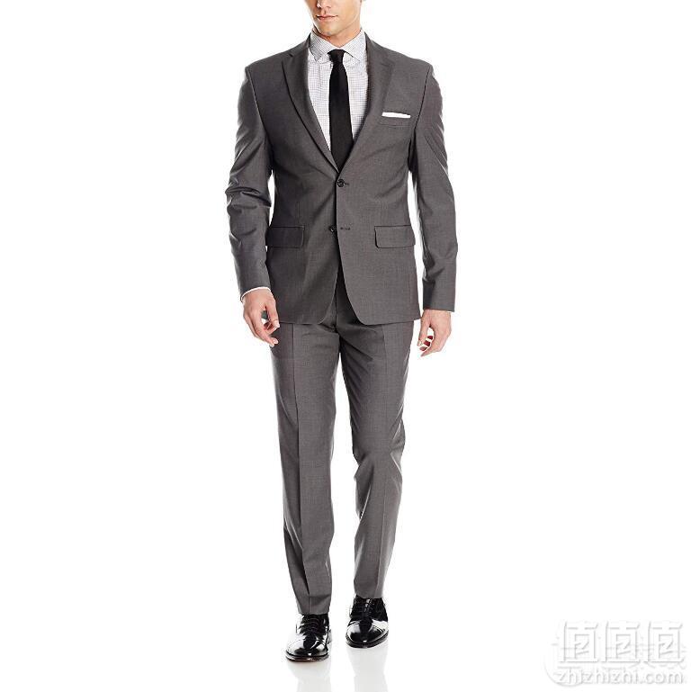 限42S码，DKNY 唐可娜儿 男士羊毛两扣弹力修身西服套装 Prime会员免费直邮到手800.8元