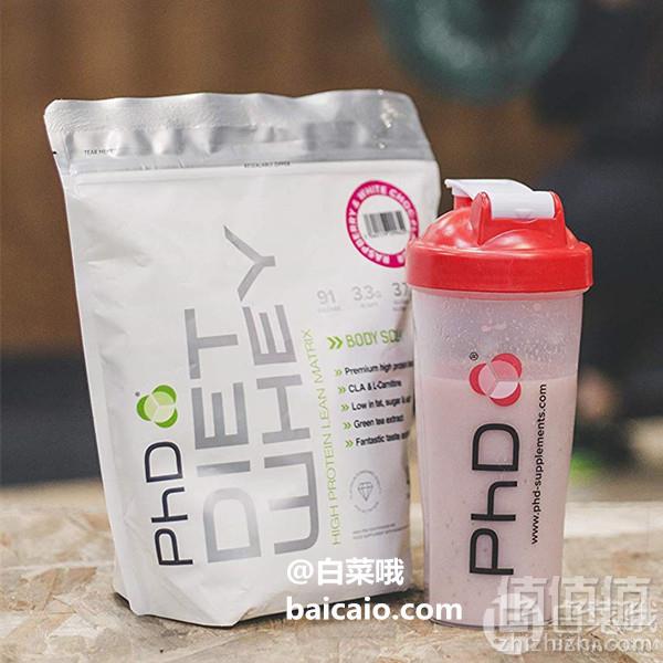 英国营养代餐品牌，PhD Diet Whey 减脂代餐奶昔2kg 草莓味 Prime会员免费直邮含税到手239元