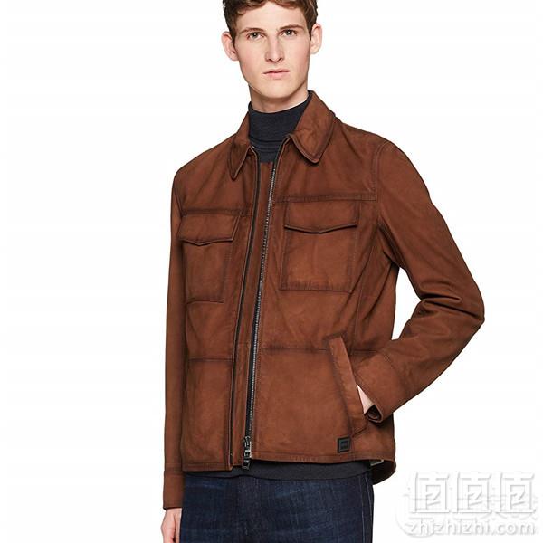 限XL码，Boss Orange 橙标 Jaggers 男士修身山羊皮夹克 Prime会员免费直邮含税到手1470元