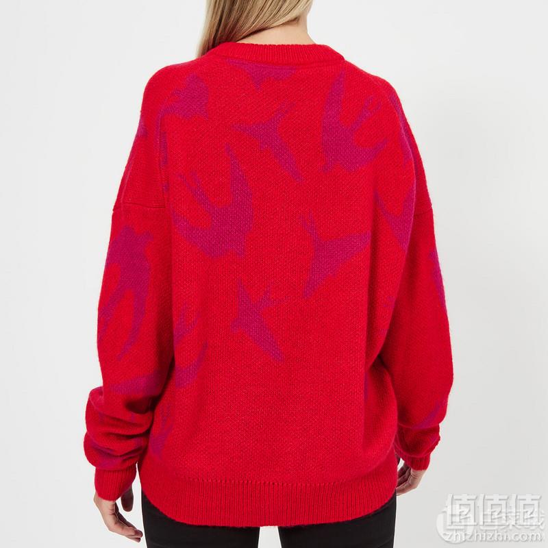 含30%马海毛，McQ Alexander Mcqueen 女款经典燕子印花针织衫 £136（需用码）免费直邮到手1195元