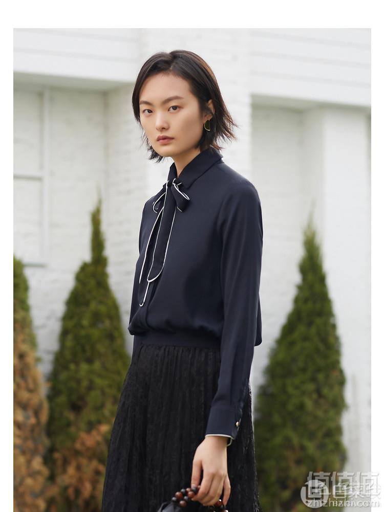 <span>白菜！</span>优衣库制造商，Maxwin 马威 2019年春款女式长袖优雅雪纺衬衫 2色*2件 89元包邮新低44.5元/件（双重优惠）