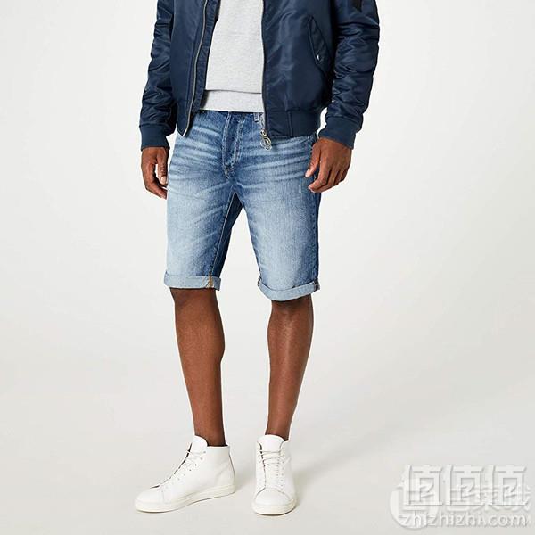 限尺码，G-Star Raw 3301系列 男士牛仔短裤 Prime会员免费直邮含税到手248元