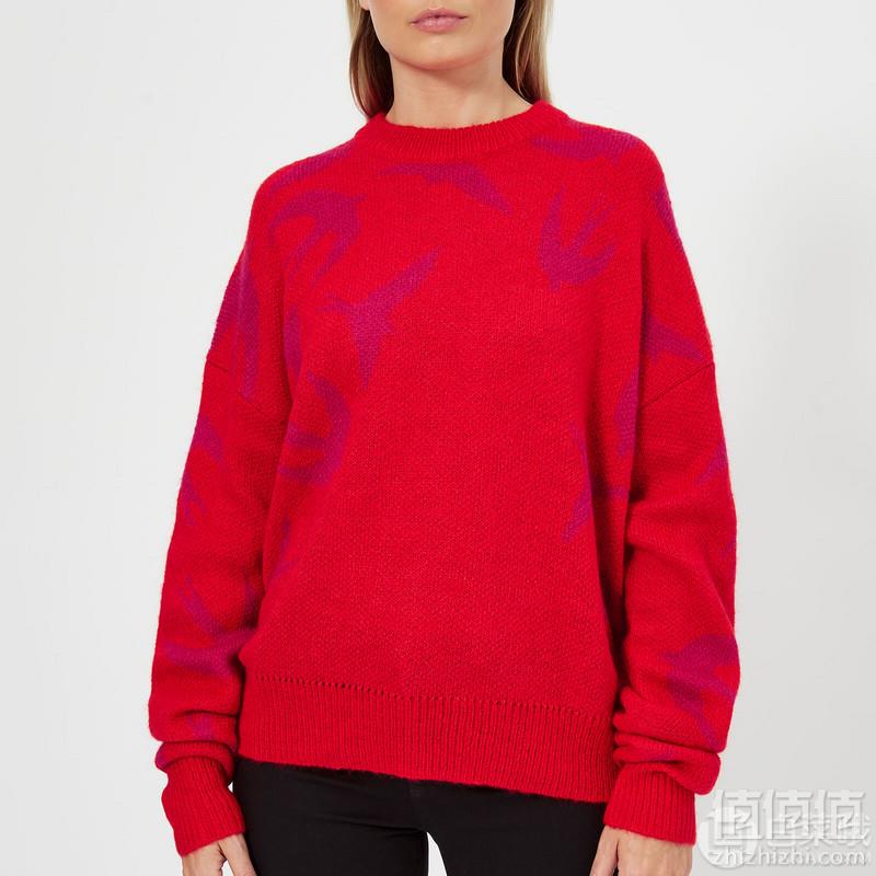 含30%马海毛，McQ Alexander Mcqueen 女款经典燕子印花针织衫 £136（需用码）免费直邮到手1195元