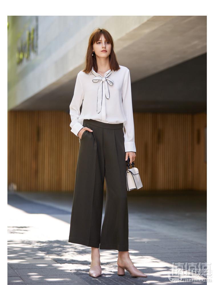 <span>白菜！</span>优衣库制造商，Maxwin 马威 2019年春款女式长袖优雅雪纺衬衫 2色*2件 89元包邮新低44.5元/件（双重优惠）