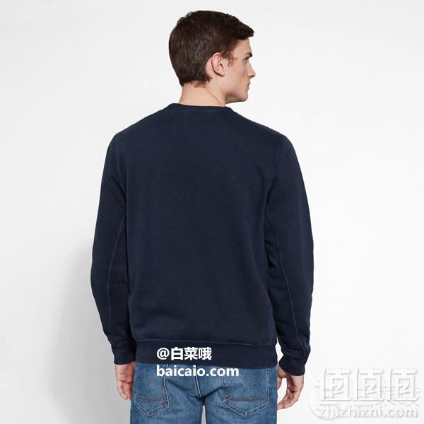 S码，Timberland 添柏岚 Fort Hill 男士休闲圆领卫衣 Prime会员凑单免费直邮含税到手219元